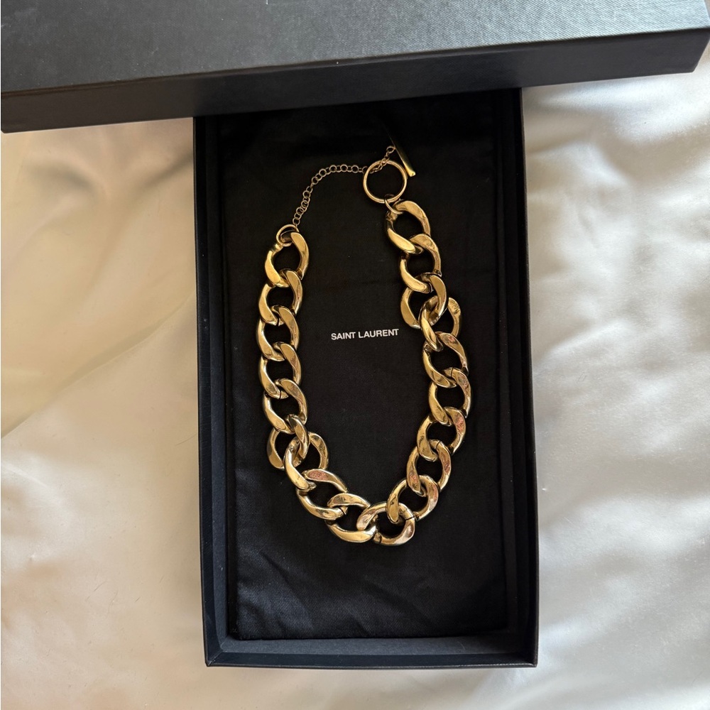 Saint Laurent Bold Gold Necklace - Picture 3 of 7